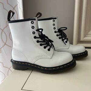 Dr. Martens Women's White Combat Boots